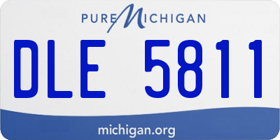 MI license plate DLE5811