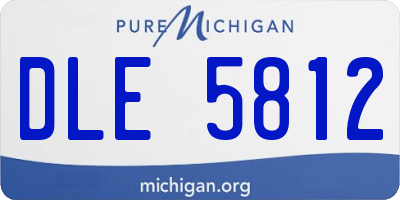 MI license plate DLE5812