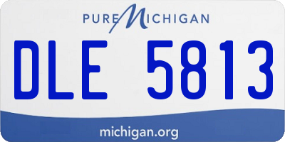 MI license plate DLE5813