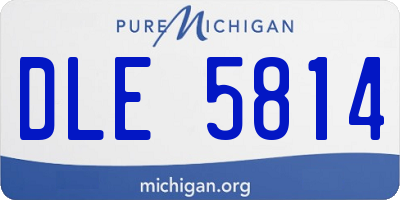 MI license plate DLE5814