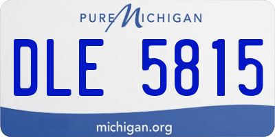 MI license plate DLE5815