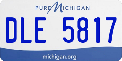 MI license plate DLE5817