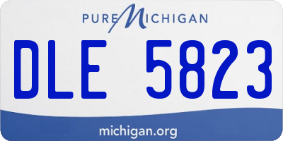 MI license plate DLE5823