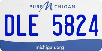 MI license plate DLE5824