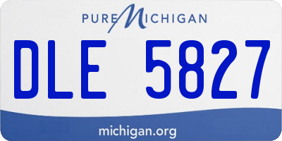 MI license plate DLE5827