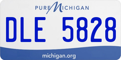 MI license plate DLE5828