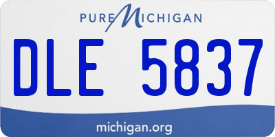 MI license plate DLE5837