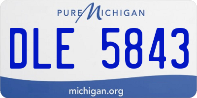 MI license plate DLE5843
