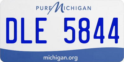 MI license plate DLE5844