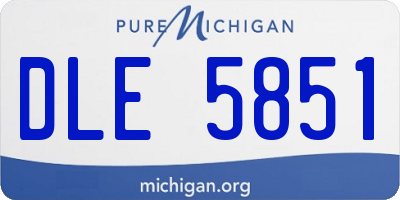 MI license plate DLE5851