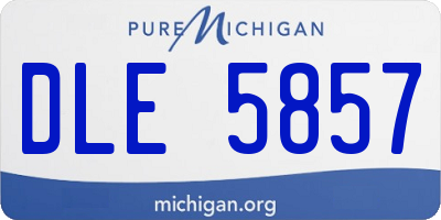 MI license plate DLE5857