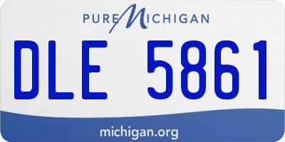 MI license plate DLE5861