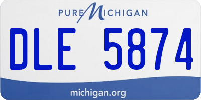 MI license plate DLE5874
