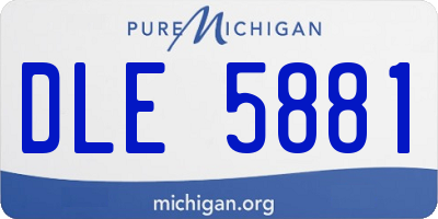 MI license plate DLE5881
