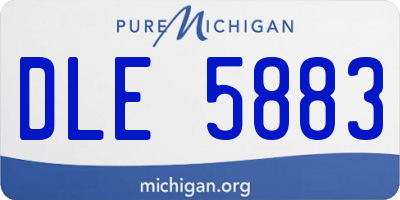 MI license plate DLE5883