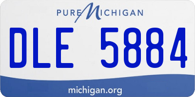 MI license plate DLE5884