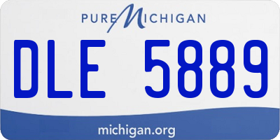 MI license plate DLE5889