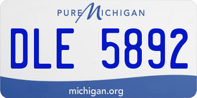 MI license plate DLE5892