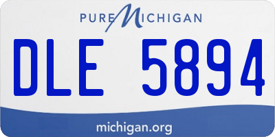 MI license plate DLE5894