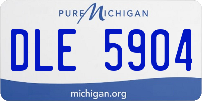 MI license plate DLE5904
