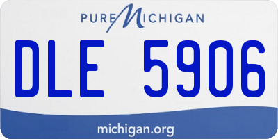 MI license plate DLE5906