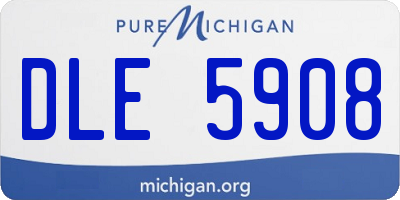 MI license plate DLE5908