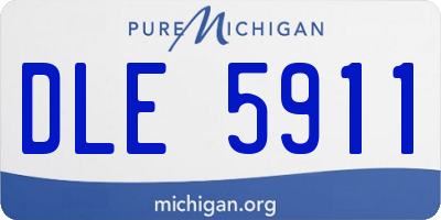 MI license plate DLE5911