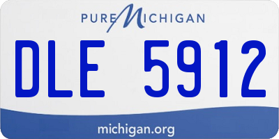 MI license plate DLE5912