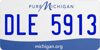 MI license plate DLE5913