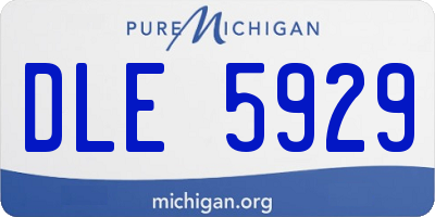 MI license plate DLE5929