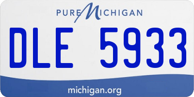 MI license plate DLE5933