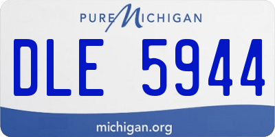 MI license plate DLE5944
