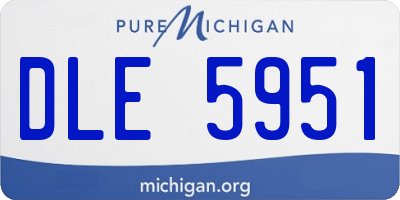 MI license plate DLE5951