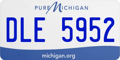 MI license plate DLE5952