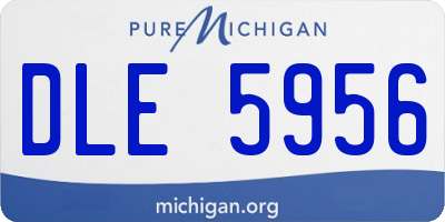 MI license plate DLE5956
