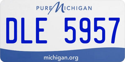 MI license plate DLE5957