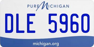 MI license plate DLE5960