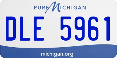 MI license plate DLE5961