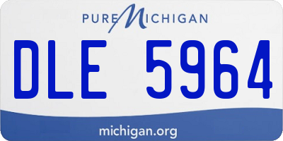 MI license plate DLE5964