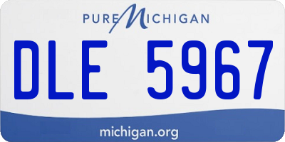 MI license plate DLE5967