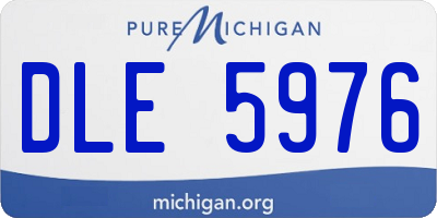 MI license plate DLE5976