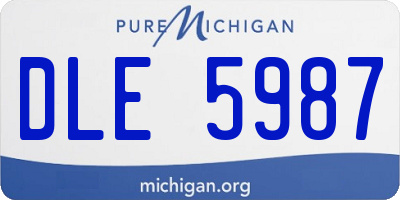 MI license plate DLE5987
