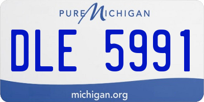 MI license plate DLE5991
