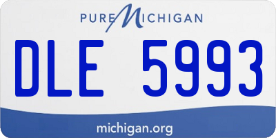 MI license plate DLE5993