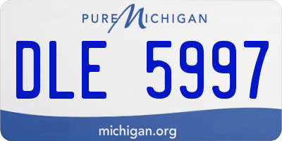 MI license plate DLE5997