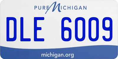 MI license plate DLE6009