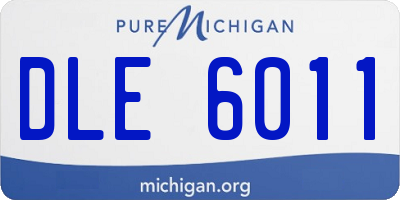 MI license plate DLE6011