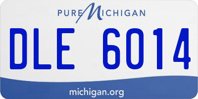 MI license plate DLE6014