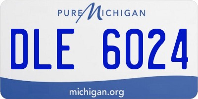 MI license plate DLE6024