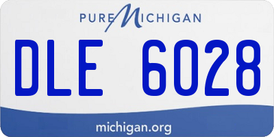 MI license plate DLE6028